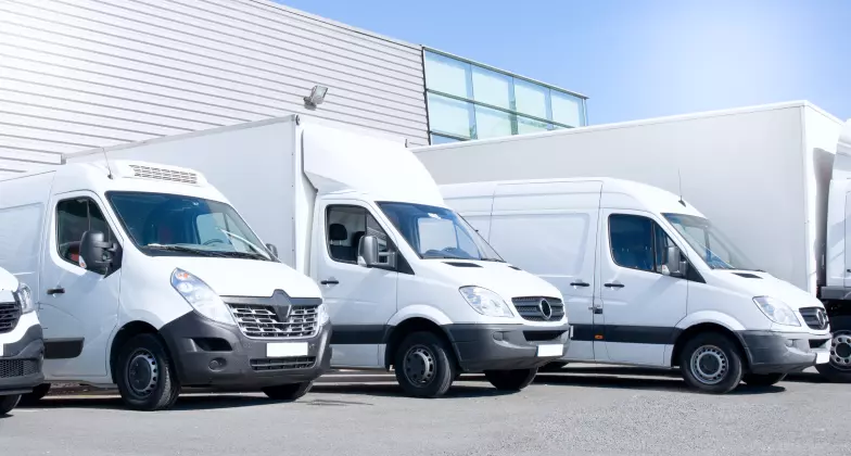 delivery-white-vans-service-van-trucks-cars-front-entrance-warehouse-distribution-logistic-society